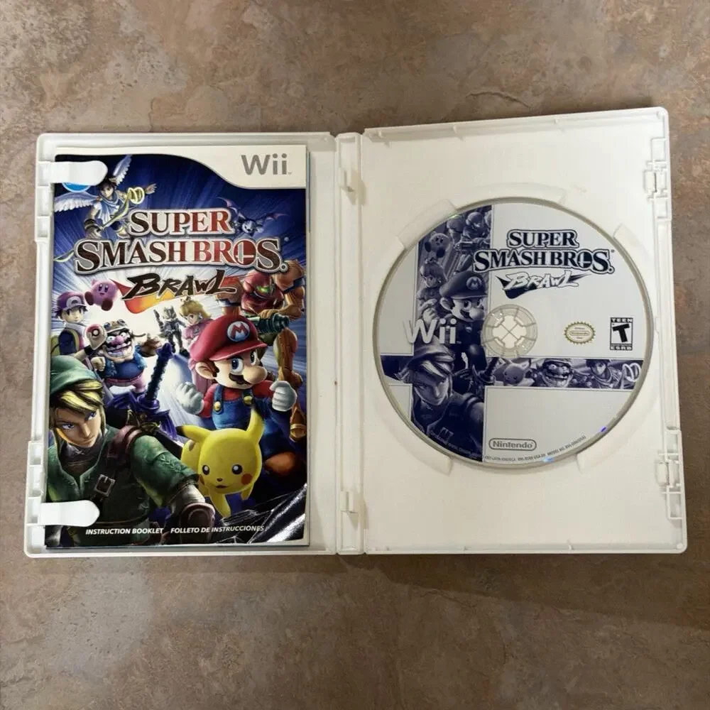 Super Smash Bros. Brawl (Wii, 2008) Game/Case/Manual/Inserts (CIB) - Tested